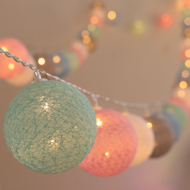 Colorful Cotton Ball Light
